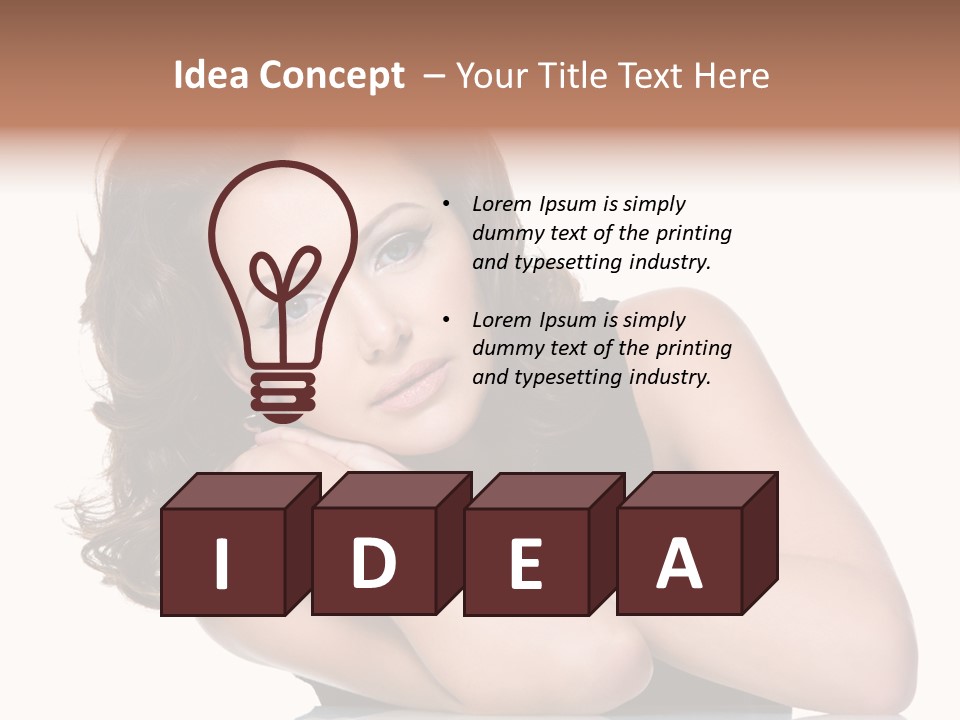 Brown Ringlet Y PowerPoint Template
