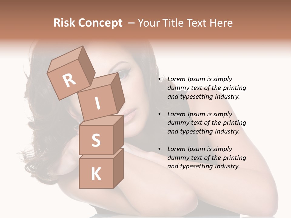 Brown Ringlet Y PowerPoint Template