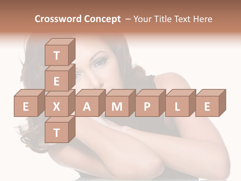 Brown Ringlet Y PowerPoint Template