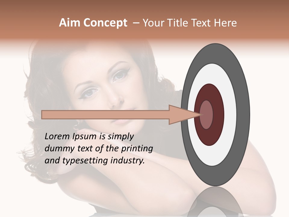 Brown Ringlet Y PowerPoint Template