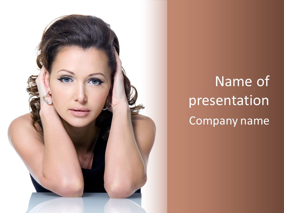 Sensuality Head Copy Space PowerPoint Template