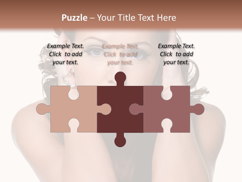 Sensuality Head Copy Space PowerPoint Template