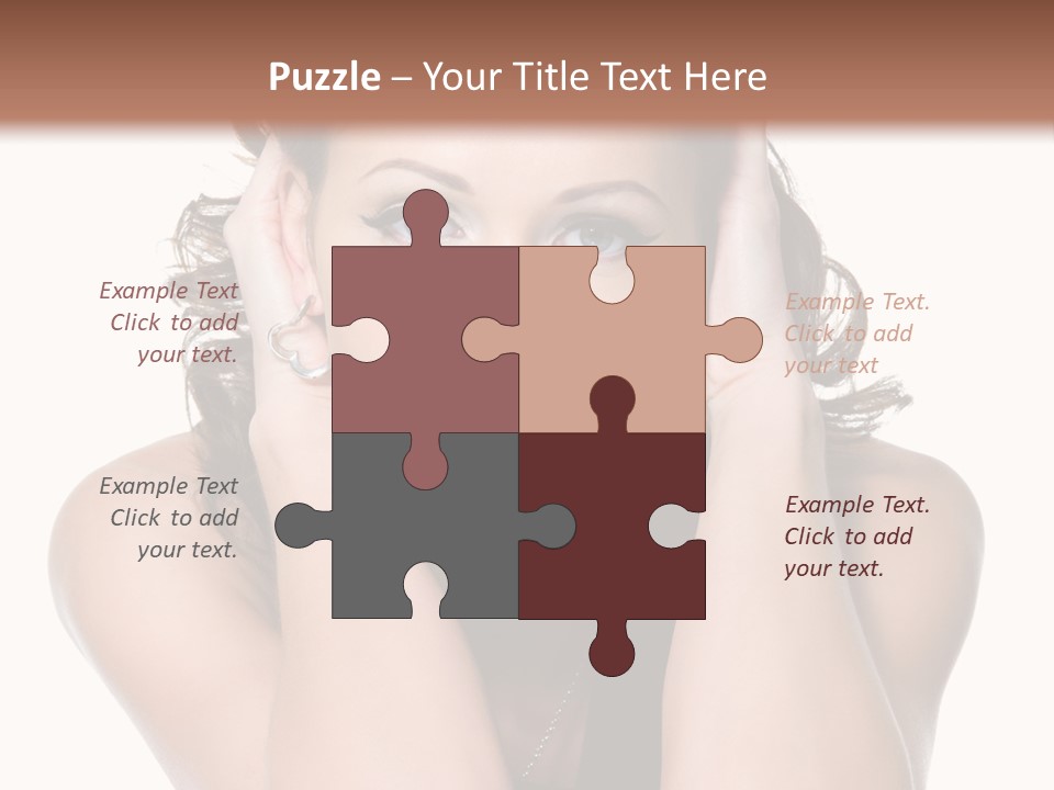 Sensuality Head Copy Space PowerPoint Template