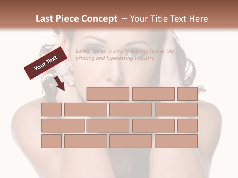Sensuality Head Copy Space PowerPoint Template