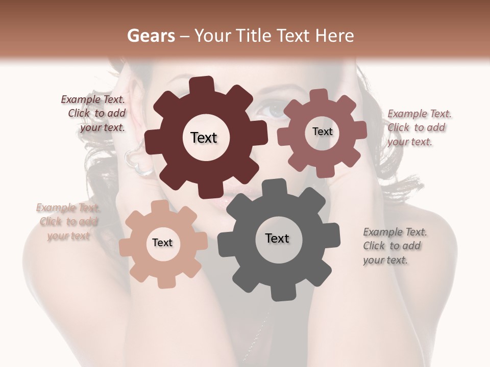Sensuality Head Copy Space PowerPoint Template