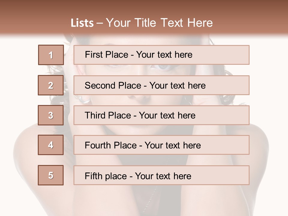 Sensuality Head Copy Space PowerPoint Template