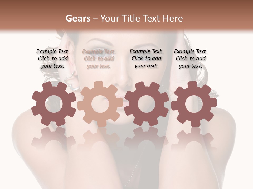 Sensuality Head Copy Space PowerPoint Template