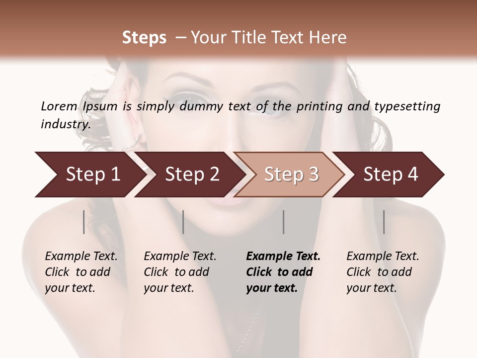 Sensuality Head Copy Space PowerPoint Template
