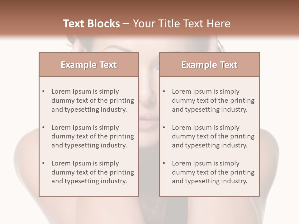 Sensuality Head Copy Space PowerPoint Template