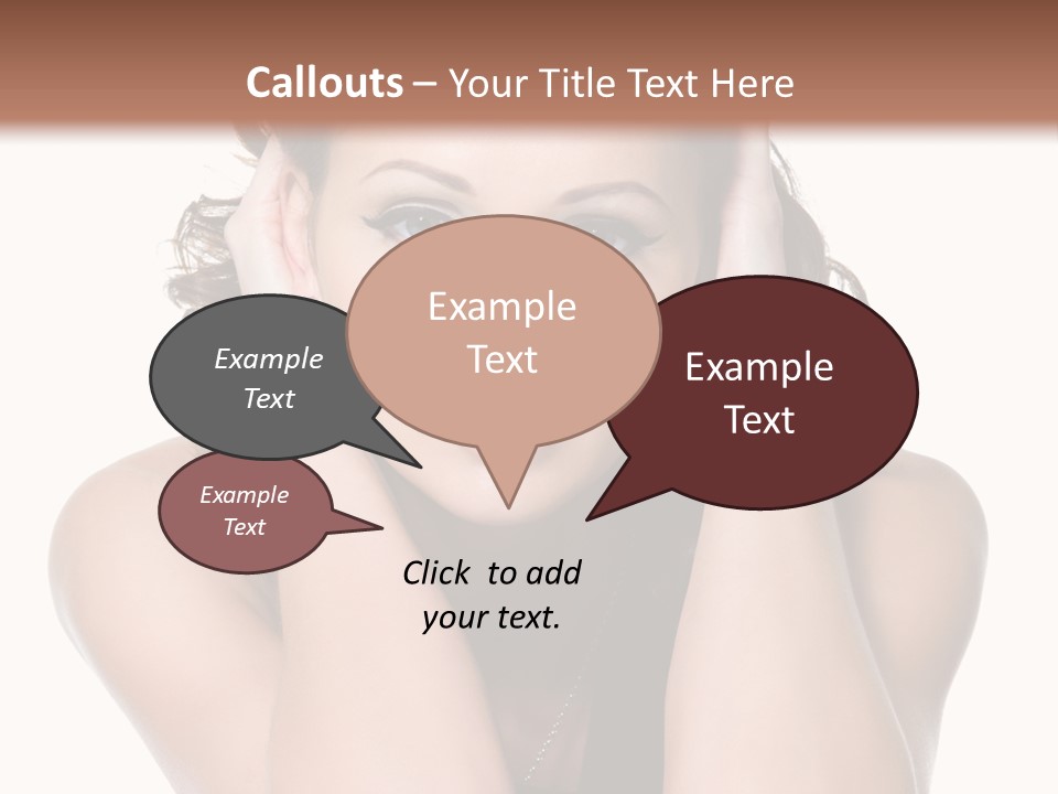 Sensuality Head Copy Space PowerPoint Template