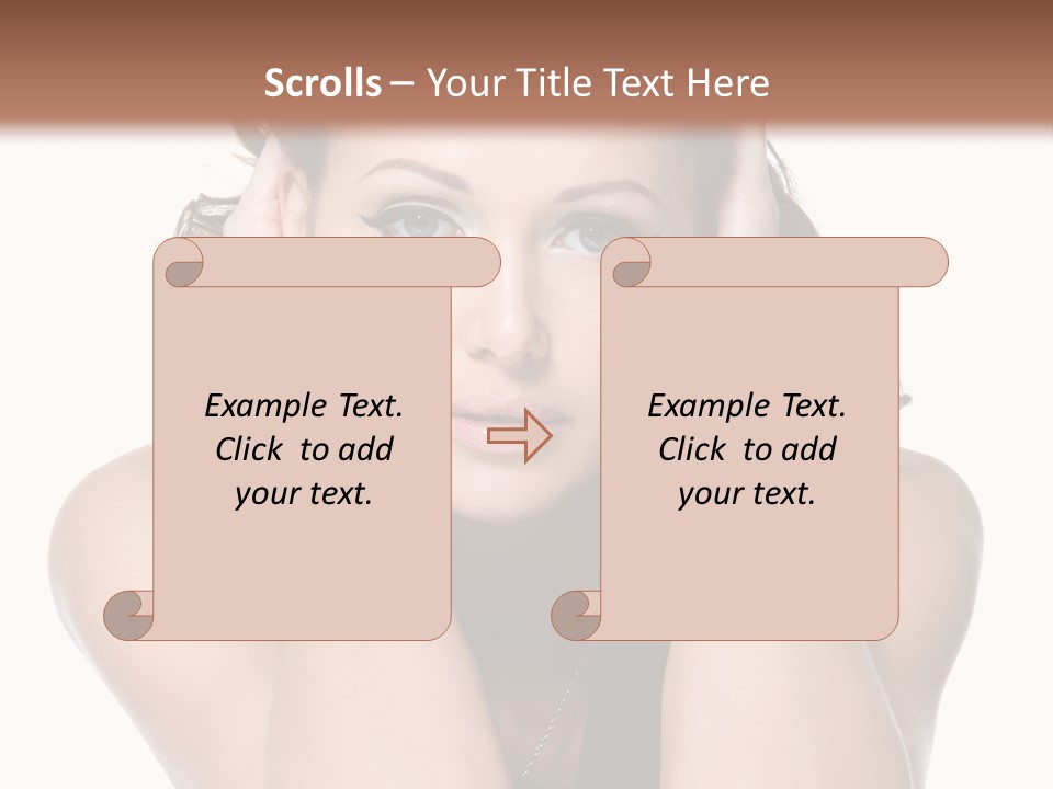 Sensuality Head Copy Space PowerPoint Template