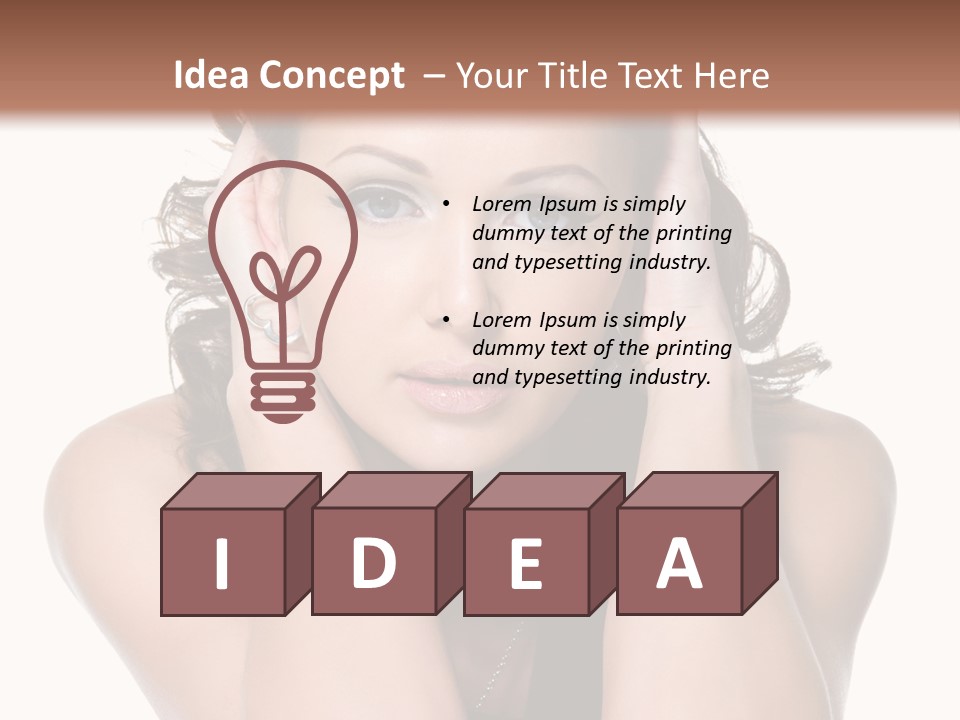 Sensuality Head Copy Space PowerPoint Template
