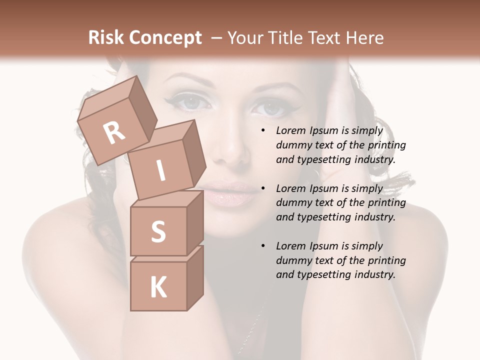 Sensuality Head Copy Space PowerPoint Template