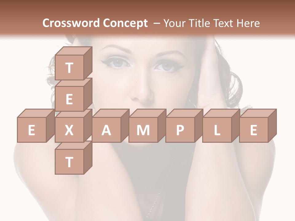 Sensuality Head Copy Space PowerPoint Template