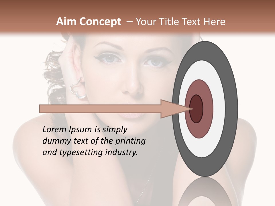 Sensuality Head Copy Space PowerPoint Template