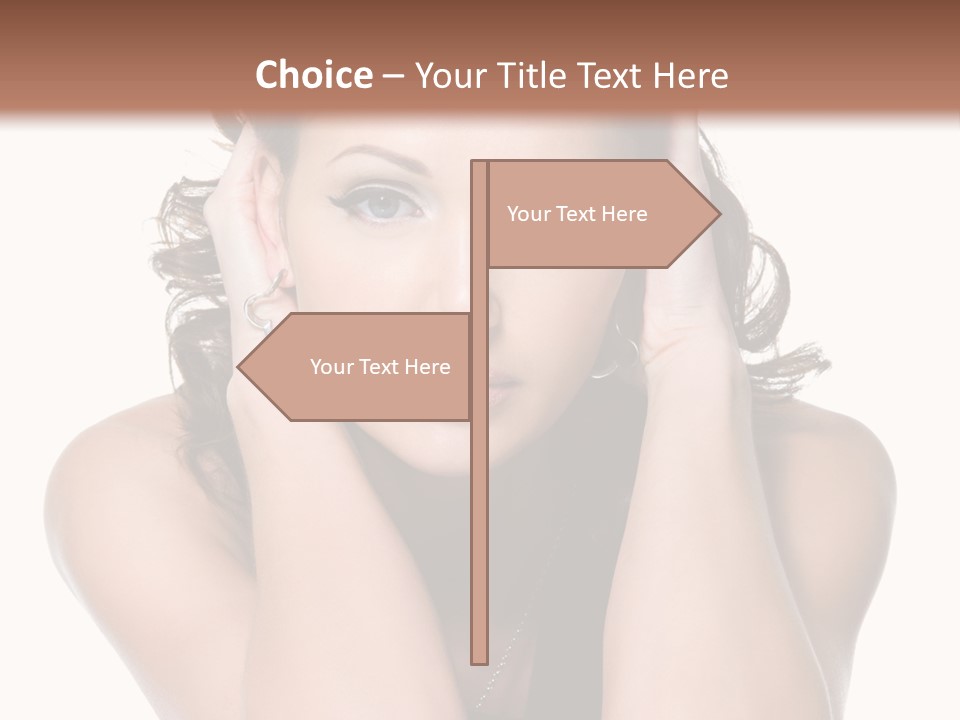 Sensuality Head Copy Space PowerPoint Template