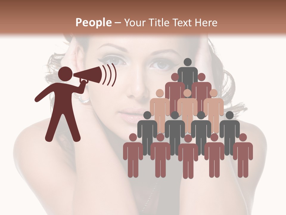 Sensuality Head Copy Space PowerPoint Template