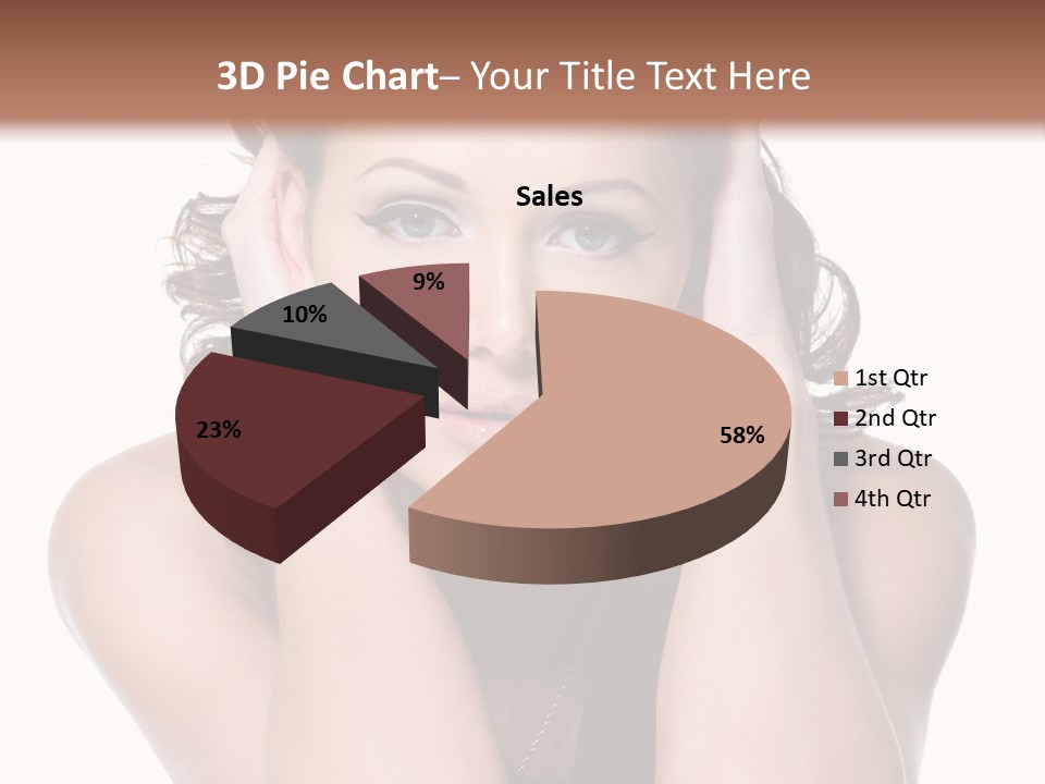 Sensuality Head Copy Space PowerPoint Template