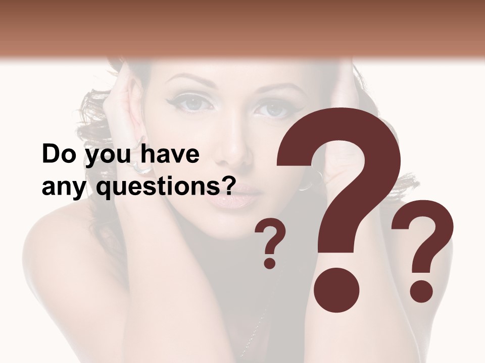 Sensuality Head Copy Space PowerPoint Template