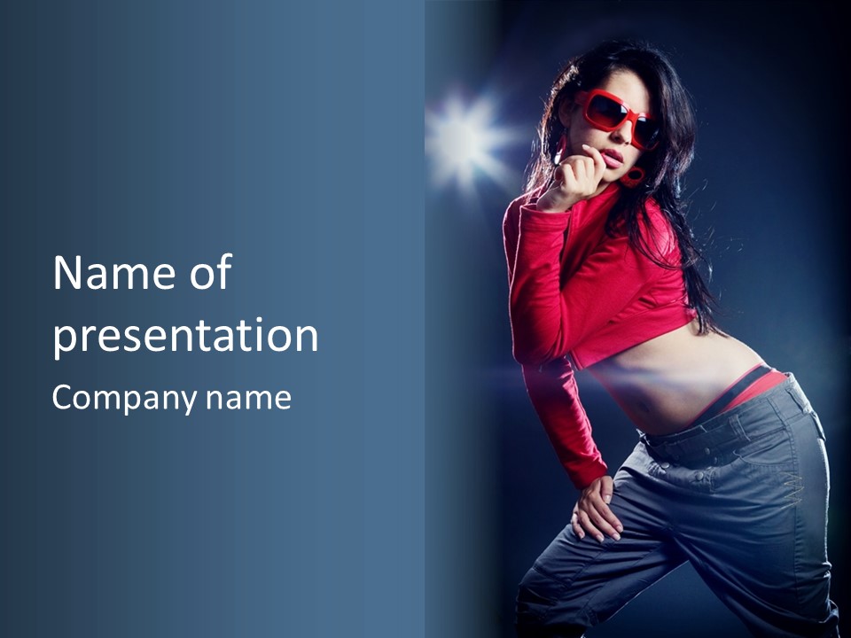 Sunglasses S Female PowerPoint Template