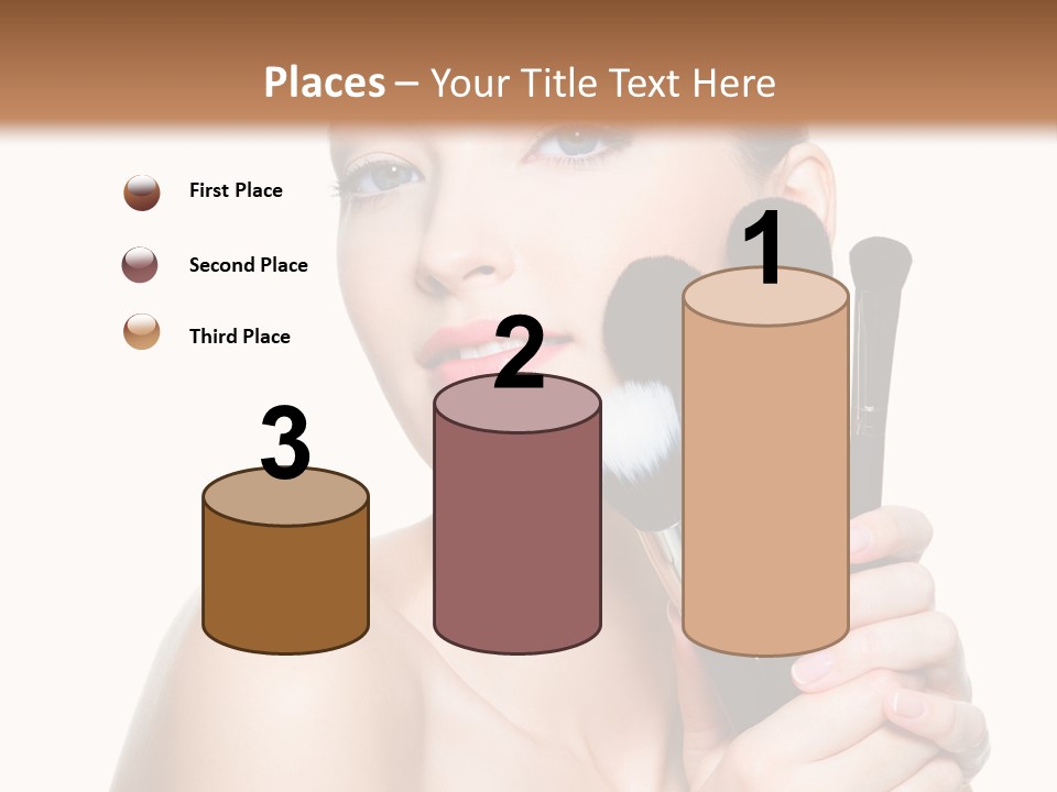 Caucasian Glamour Pretty PowerPoint Template