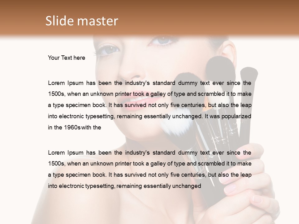 Caucasian Glamour Pretty PowerPoint Template