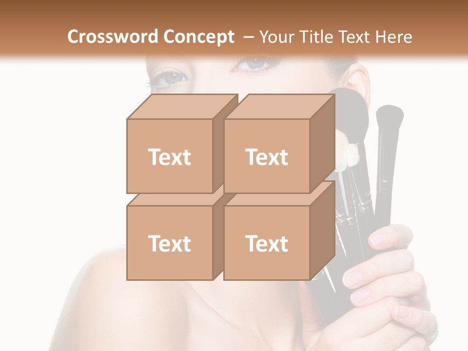 Caucasian Glamour Pretty PowerPoint Template