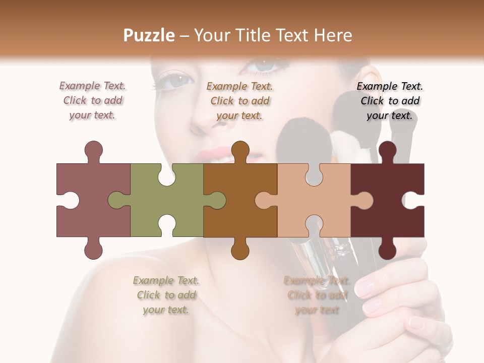 Caucasian Glamour Pretty PowerPoint Template