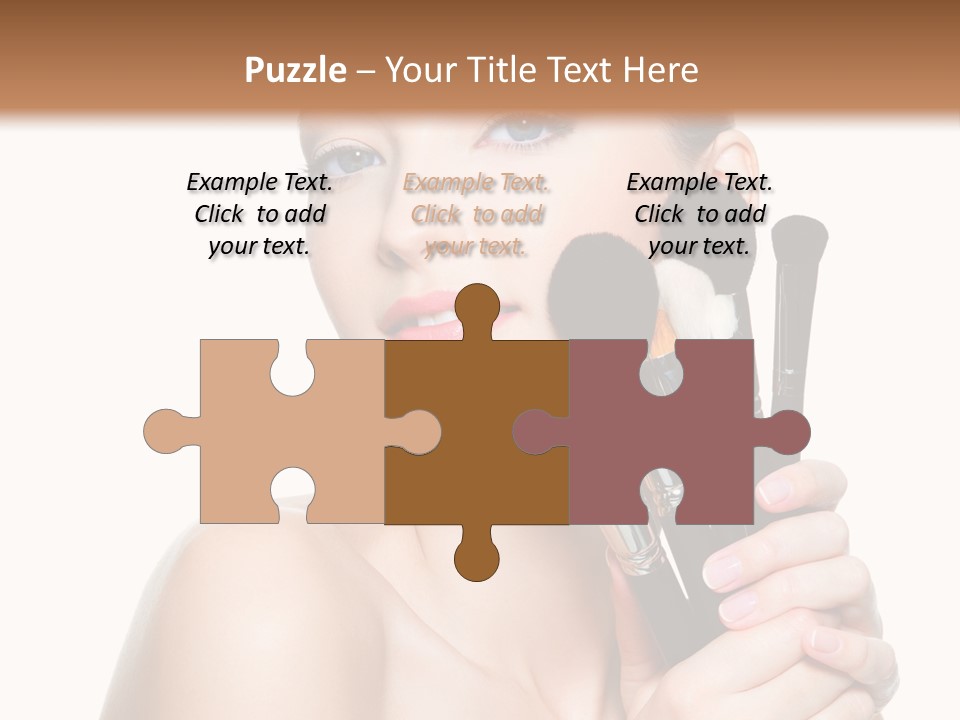 Caucasian Glamour Pretty PowerPoint Template