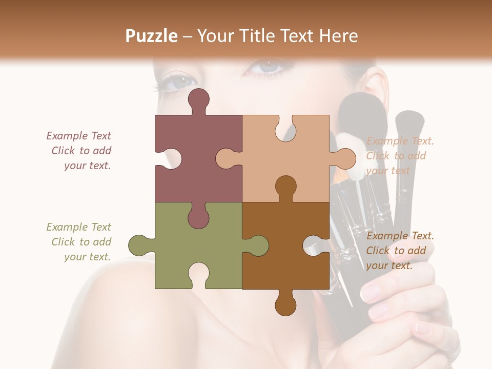 Caucasian Glamour Pretty PowerPoint Template