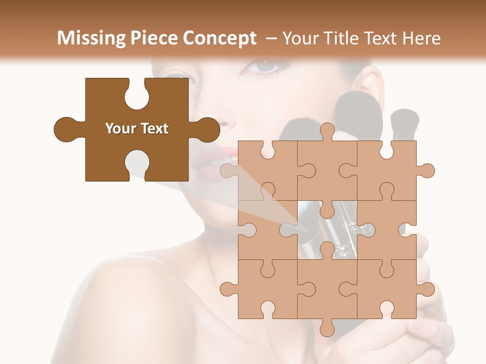 Caucasian Glamour Pretty PowerPoint Template