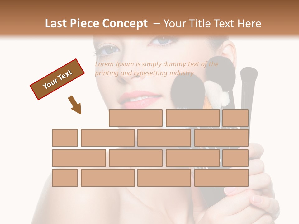 Caucasian Glamour Pretty PowerPoint Template