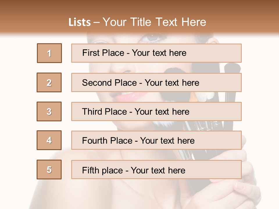 Caucasian Glamour Pretty PowerPoint Template