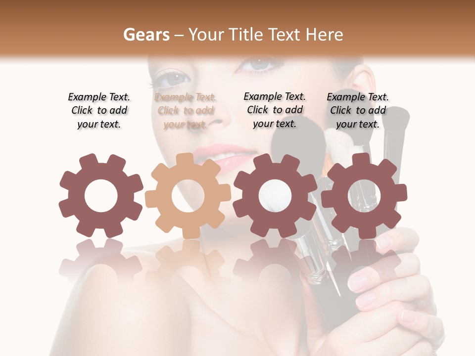 Caucasian Glamour Pretty PowerPoint Template