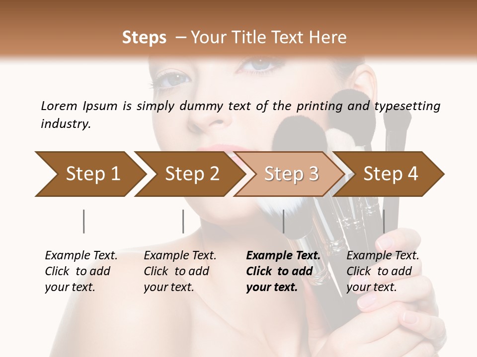 Caucasian Glamour Pretty PowerPoint Template