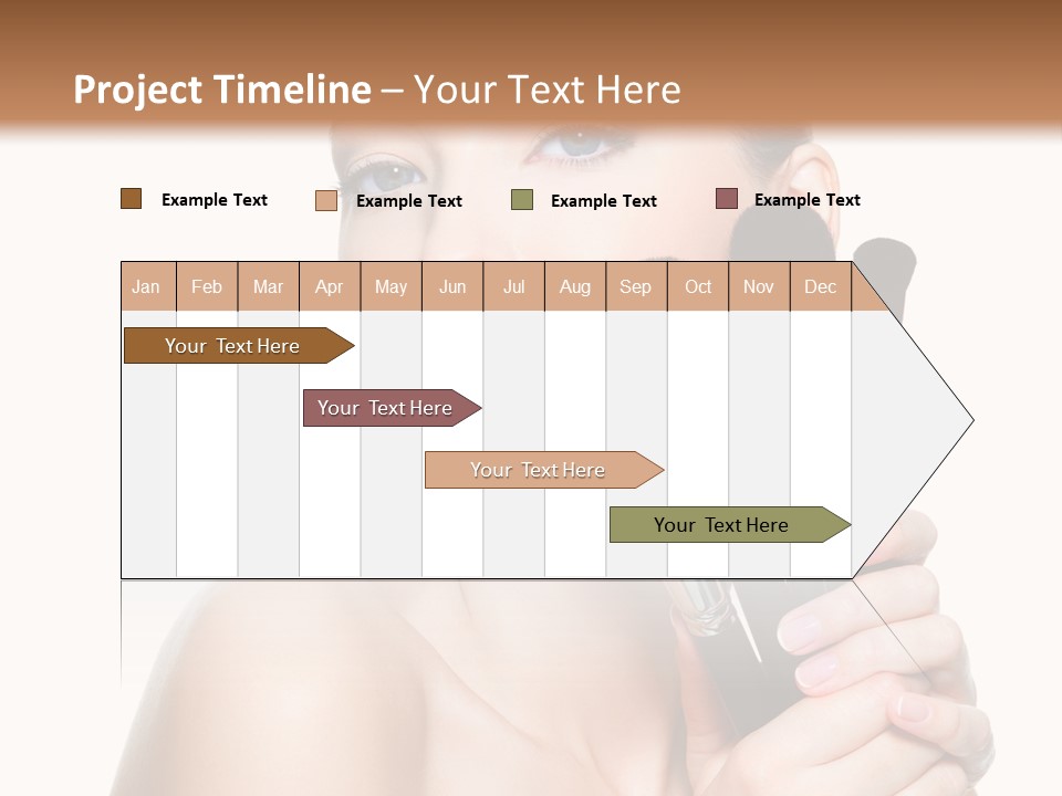 Caucasian Glamour Pretty PowerPoint Template