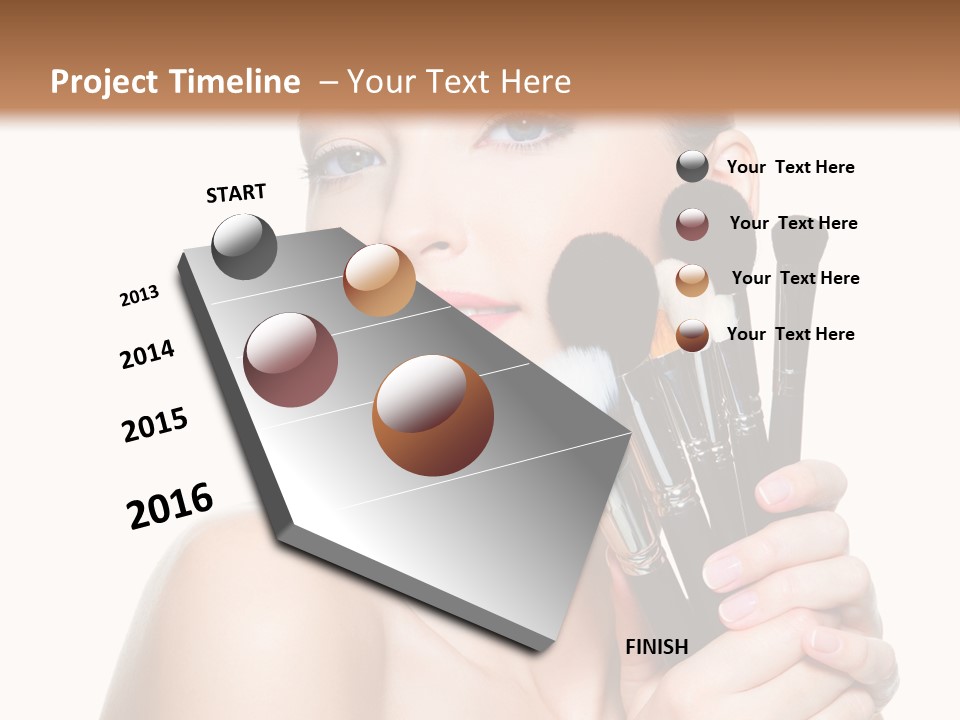 Caucasian Glamour Pretty PowerPoint Template