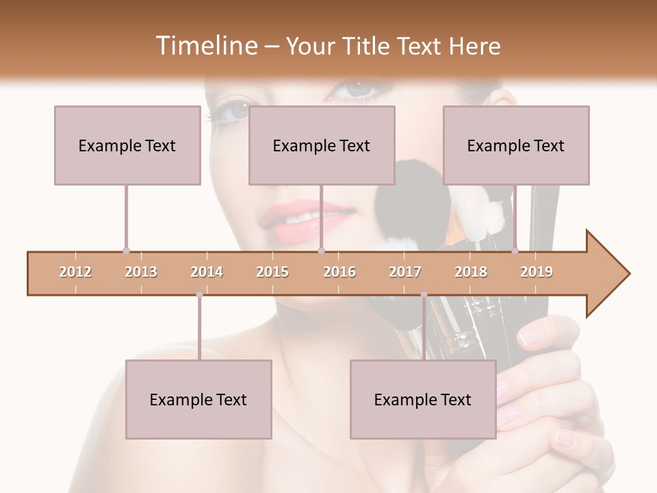 Caucasian Glamour Pretty PowerPoint Template