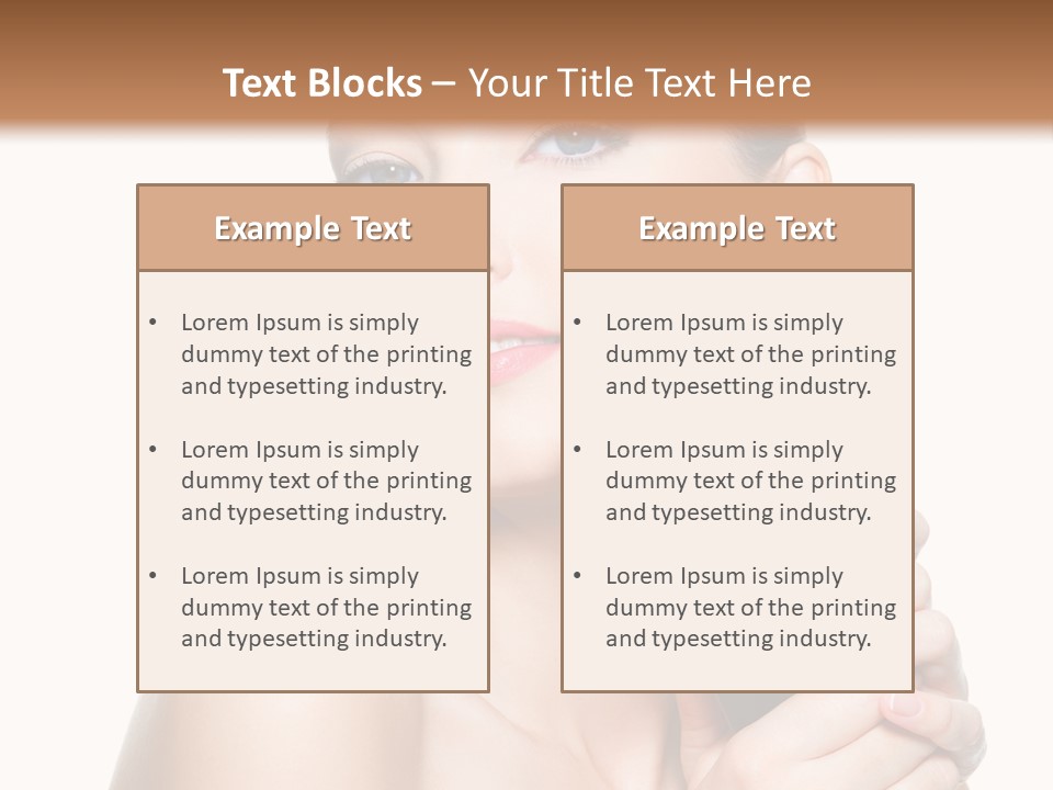 Caucasian Glamour Pretty PowerPoint Template