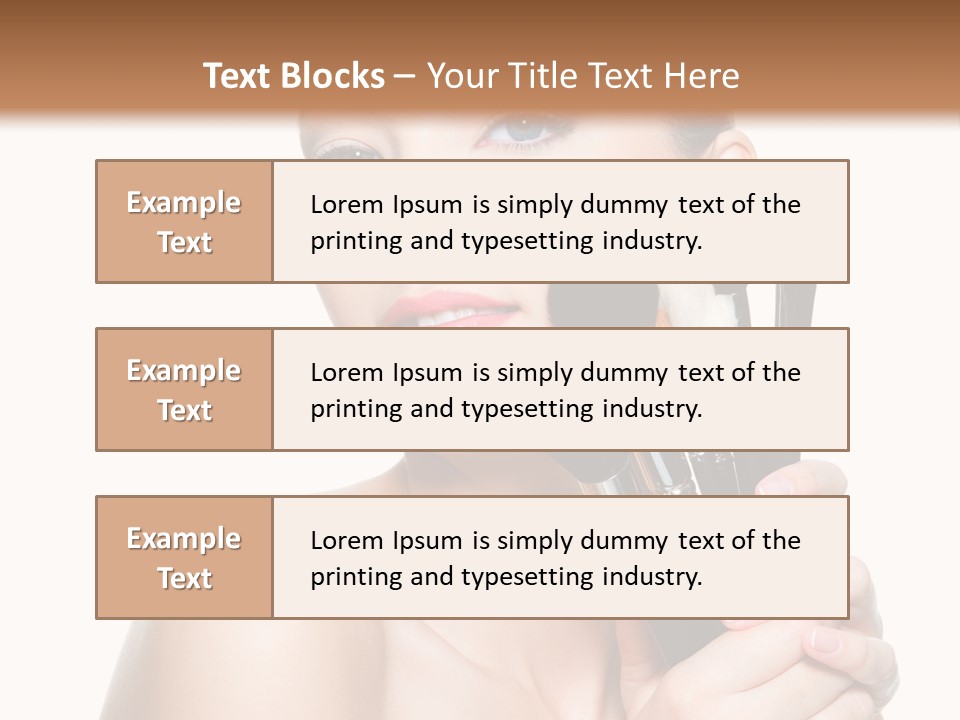 Caucasian Glamour Pretty PowerPoint Template