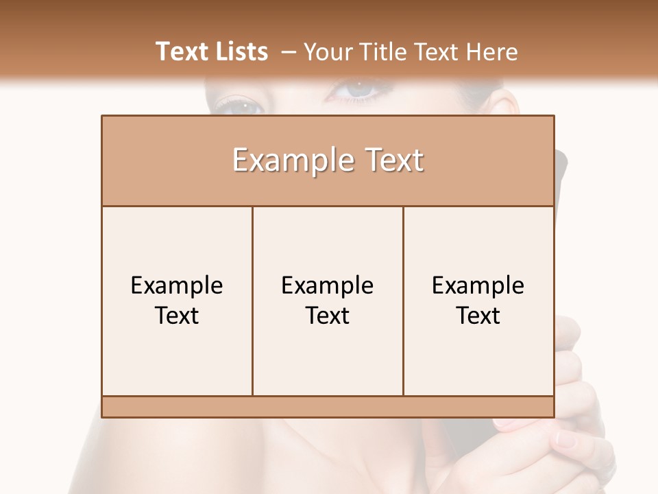 Caucasian Glamour Pretty PowerPoint Template