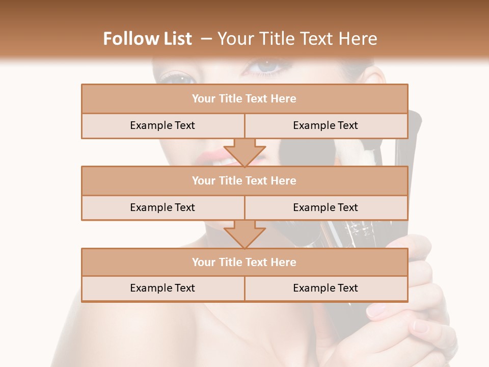 Caucasian Glamour Pretty PowerPoint Template