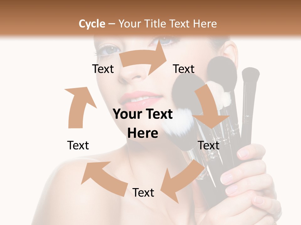 Caucasian Glamour Pretty PowerPoint Template