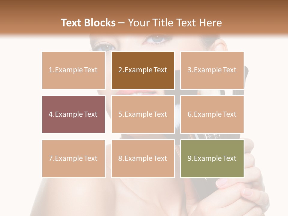 Caucasian Glamour Pretty PowerPoint Template