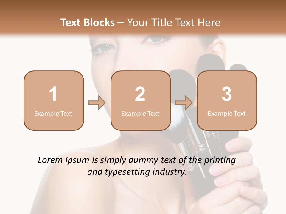 Caucasian Glamour Pretty PowerPoint Template