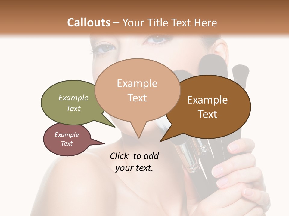 Caucasian Glamour Pretty PowerPoint Template