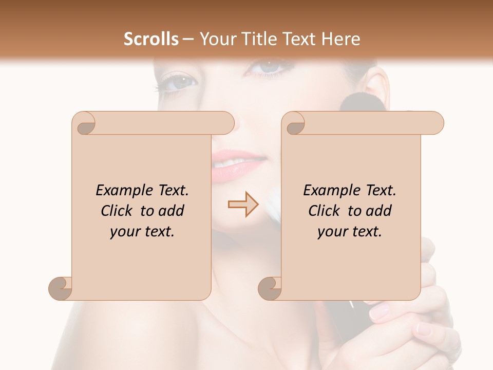 Caucasian Glamour Pretty PowerPoint Template