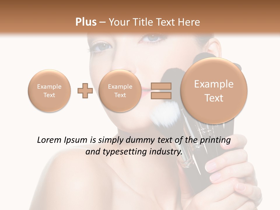 Caucasian Glamour Pretty PowerPoint Template