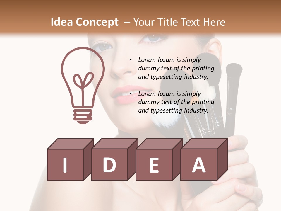 Caucasian Glamour Pretty PowerPoint Template