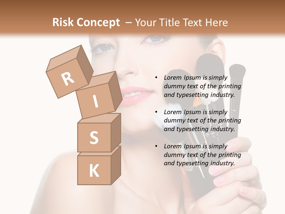 Caucasian Glamour Pretty PowerPoint Template